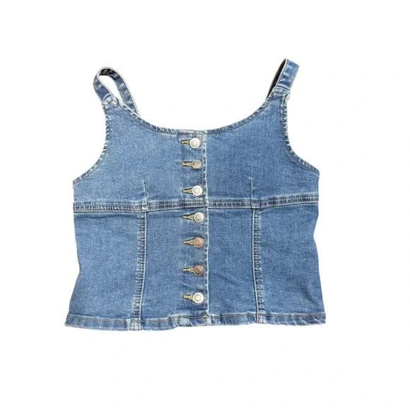 Tween Diva denim button vest size 10 - Picture 1 of 7